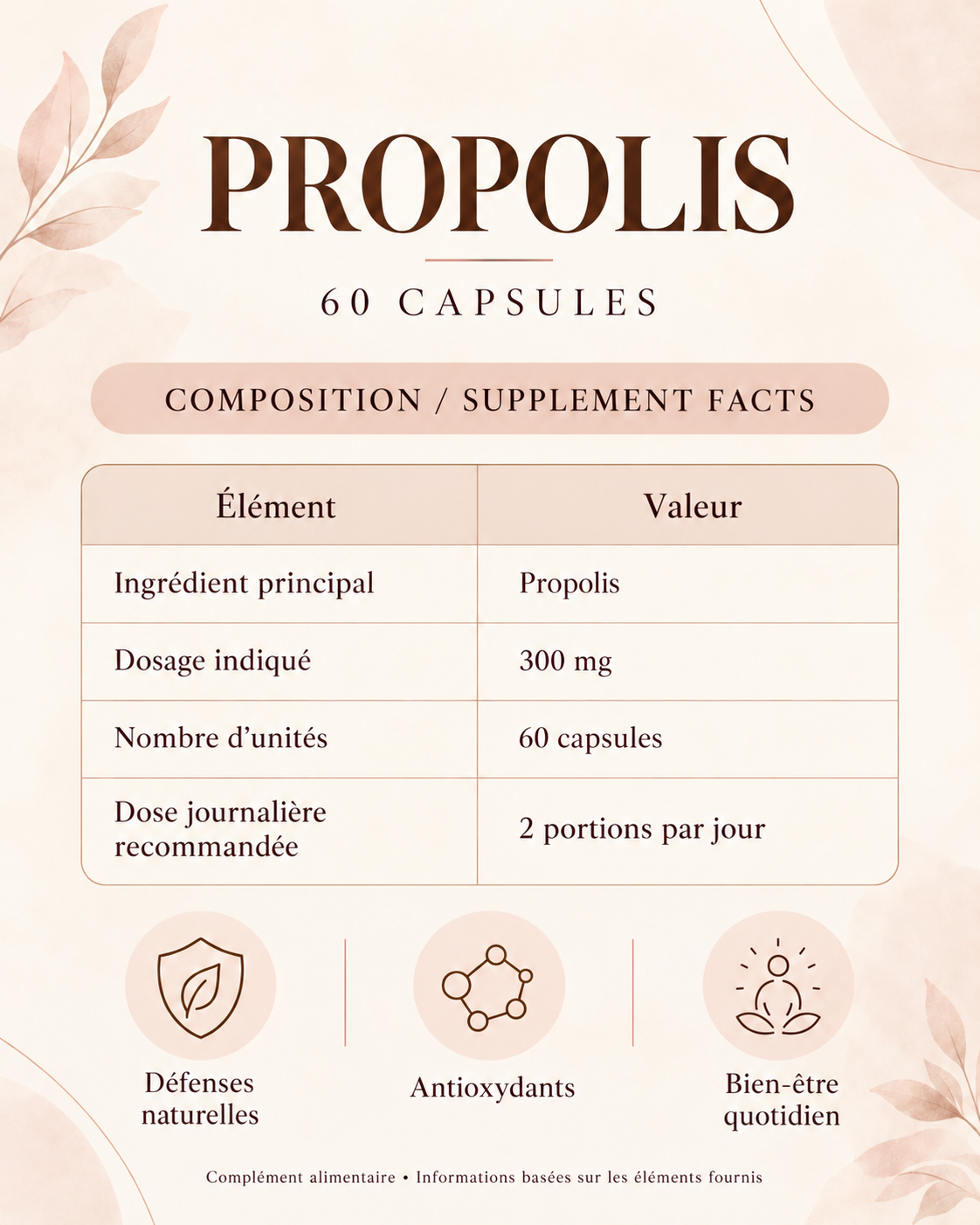 Propolis  – 60 Capsules 300 MG
