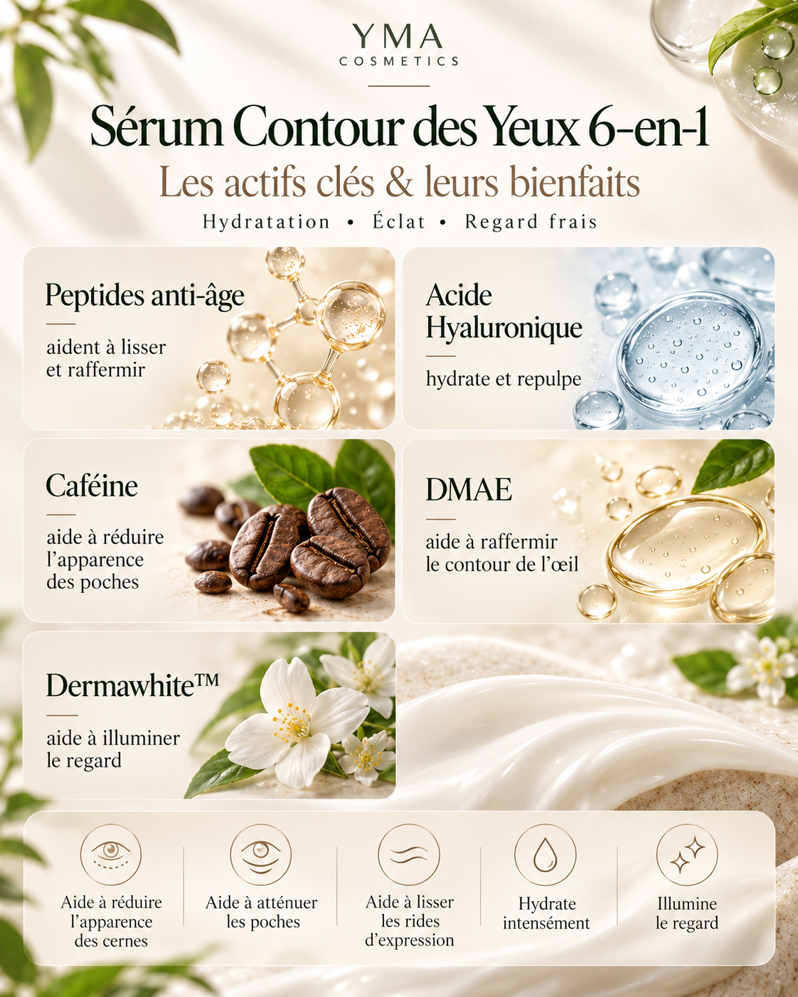 Sérum Contour des Yeux 6-en-1 – 15 ml