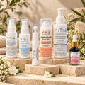 Pack Routine Visage Complète & Éclat YMA Cosmetics avec Gel Nettoyant Doux, Crème de Jour, Crème de Nuit, Sérum Contour des Yeux 6-en-1, Écran Solaire SPF50 et Blush Liquide.